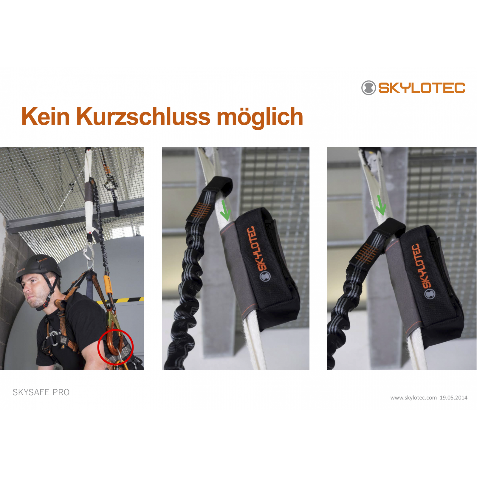 Skylotec SkySafe Pro Flex Twin Leg Lanyard with Aluminum Rebar Hooks
